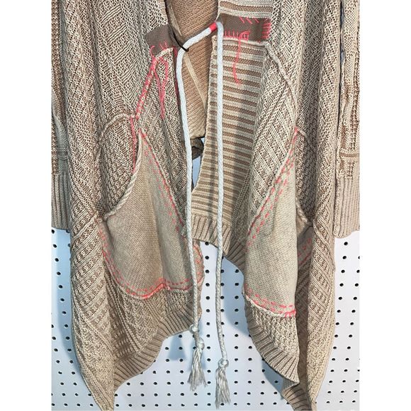 Free People Tan and Pink Cardigan Sweater - Picture 6 of 9